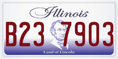 IL license plate B237903
