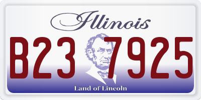 IL license plate B237925
