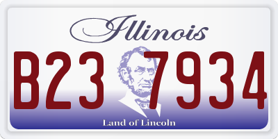 IL license plate B237934