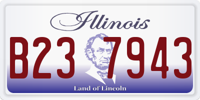 IL license plate B237943