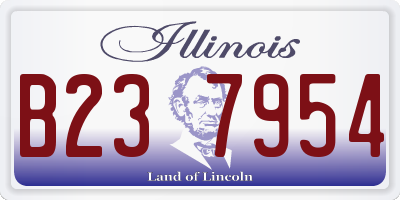 IL license plate B237954