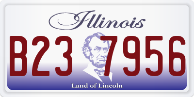 IL license plate B237956