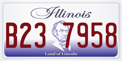 IL license plate B237958