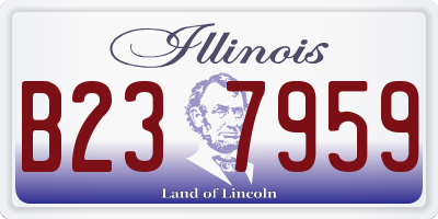 IL license plate B237959