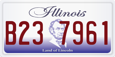IL license plate B237961