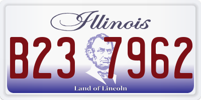 IL license plate B237962