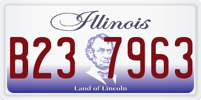 IL license plate B237963