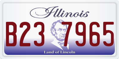 IL license plate B237965
