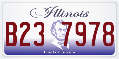 IL license plate B237978