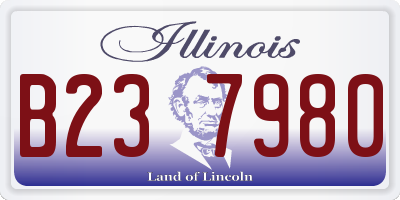 IL license plate B237980