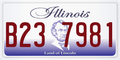 IL license plate B237981