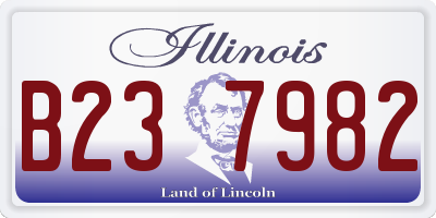 IL license plate B237982