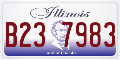 IL license plate B237983