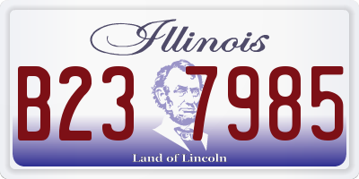 IL license plate B237985