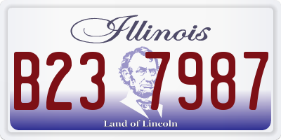 IL license plate B237987