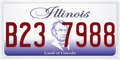 IL license plate B237988