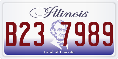 IL license plate B237989