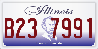 IL license plate B237991