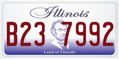 IL license plate B237992