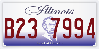 IL license plate B237994