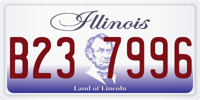 IL license plate B237996