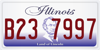 IL license plate B237997