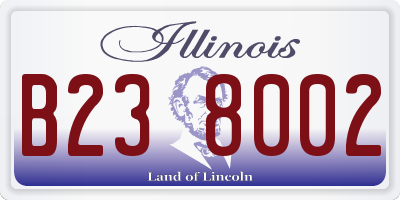 IL license plate B238002