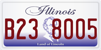 IL license plate B238005
