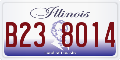 IL license plate B238014