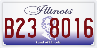 IL license plate B238016