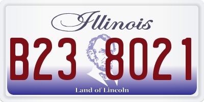 IL license plate B238021