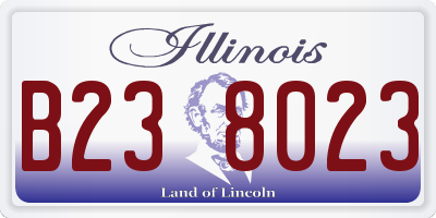IL license plate B238023