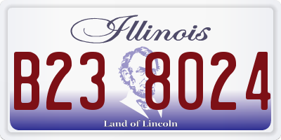 IL license plate B238024