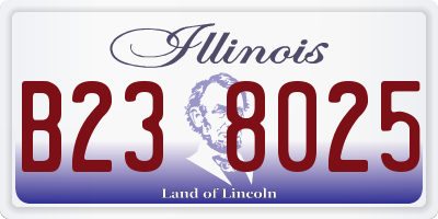 IL license plate B238025