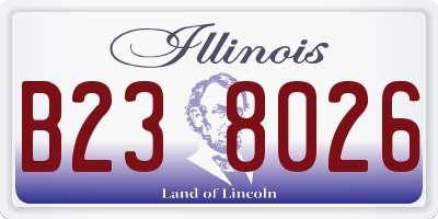 IL license plate B238026