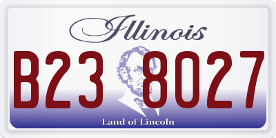 IL license plate B238027