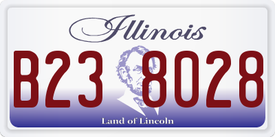 IL license plate B238028