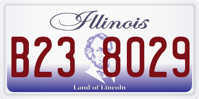 IL license plate B238029