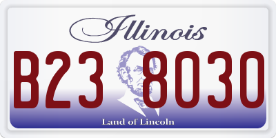 IL license plate B238030