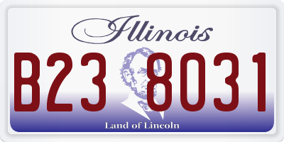 IL license plate B238031