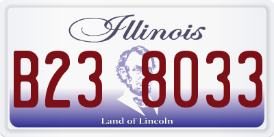 IL license plate B238033