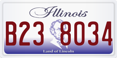 IL license plate B238034