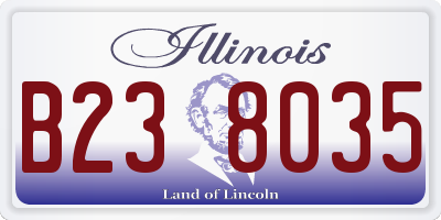 IL license plate B238035