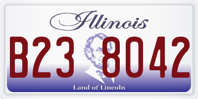 IL license plate B238042