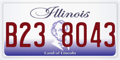 IL license plate B238043
