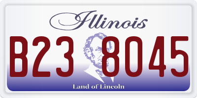 IL license plate B238045