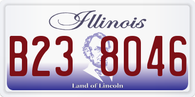 IL license plate B238046