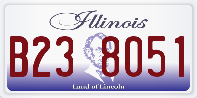 IL license plate B238051