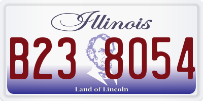 IL license plate B238054