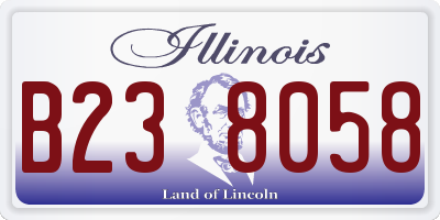IL license plate B238058